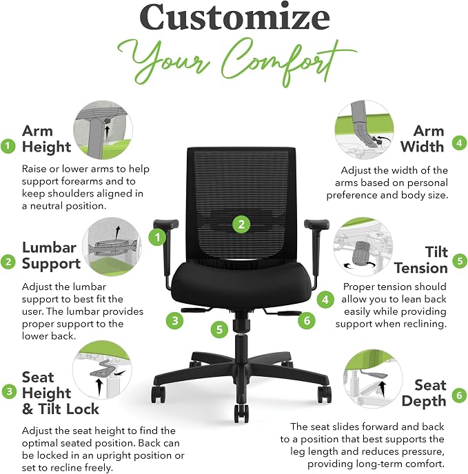 HON Convergence Ergonomic Office Chair - Image 7