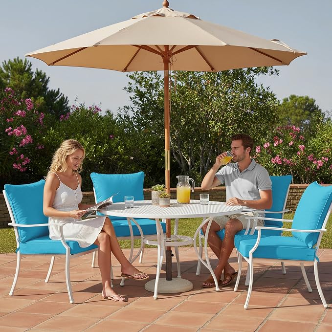 Summsun Outdoor Chair Cushions, Waterproof Backrest and Seat Cushion Set - Image 8