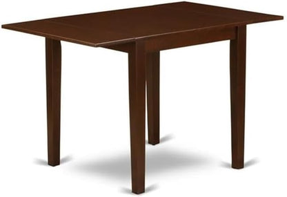 East West Furniture NDNO3-MAH-W 3 Piece Kitchen Table Set - Image 3