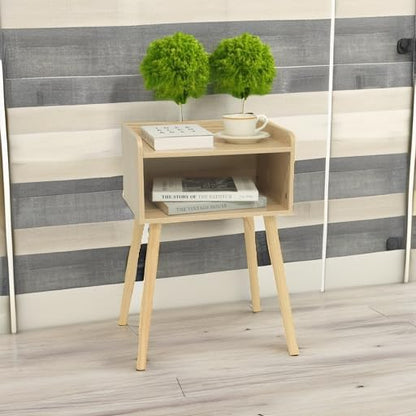 MaxSmeo Nightstand, Mid Century Modern Side Table Bedroom - Image 6