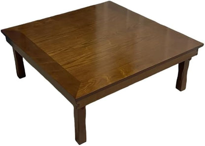 Rustic Wooden Korean Coffee Table Folding Legs, 24 x 24 inches by Unknown