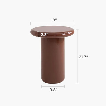 Acanva Modern End Tables with High Glossy Finish, Curved Edges, Accent Center - Image 2