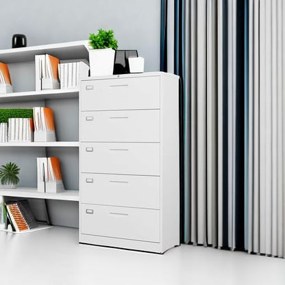Letaya Lateral 5 Drawer File Cabinet - Image 6