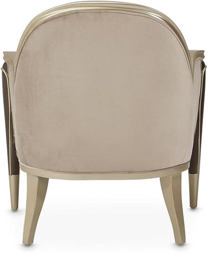 MICHAEL AMINI Villa Cherie Accent Velvet Chair in Porcini/Hazelnut Brown - Image 9