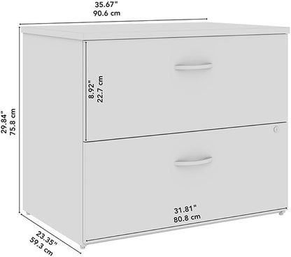 Bush Business Furniture Studio C 2 Drawer Lateral File Cabinet in Natural Elm - Image 3
