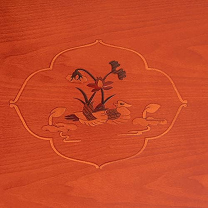 Multifunctional Korean Wooden Coffee Table, Square Folding Dining Table - Image 5