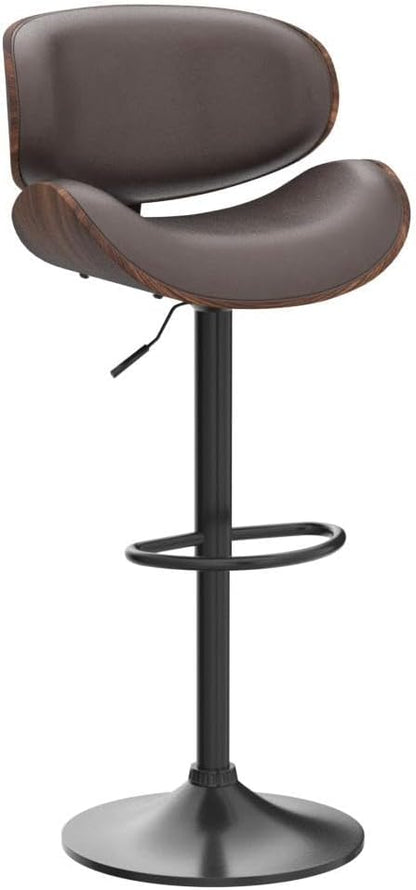 YaFiti Swivel Bar Stools Set of 2, Modern PU Leather Adjustable Counter Stool - Image 5