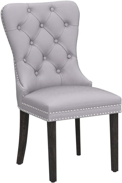 KCC Velvet Dining Chairs Set of 4, Upholstered High-end Tufted Dining Room Chair - Image 5