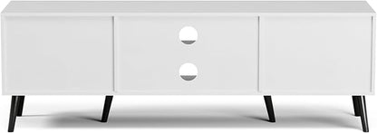 ZttRiee TV Stand for TVs up to 65'', Mid Century Modern Entertainment Center - Image 6