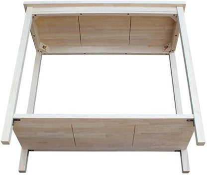 IC International Concepts, Portman Accent Table, Solid Real Wood, Sturdy - Image 7