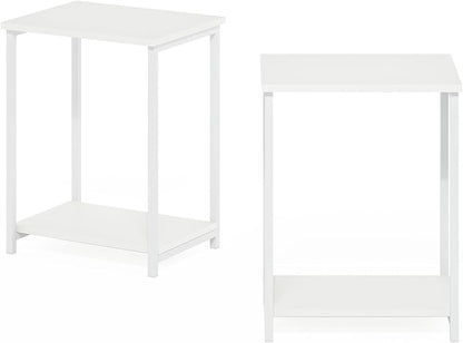 Furinno Simplistic Side Table Set of 2, 2-Tier Modern Metal Frame End Table - Image 6