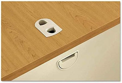 HON Double Pedestal Desk, 60 by 30 by 29-1/2-Inch, Harvest/Putty - Image 2