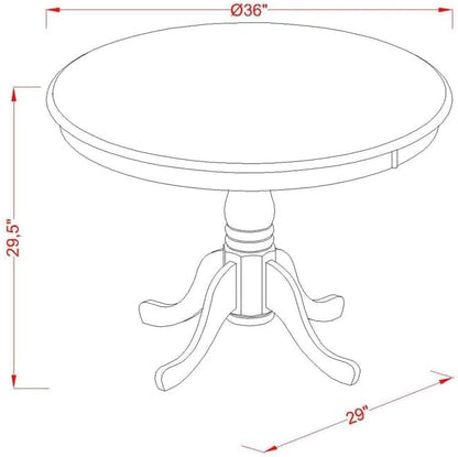 East West Furniture AMT-ABL-TP Antique Kitchen Dining Table - Image 3