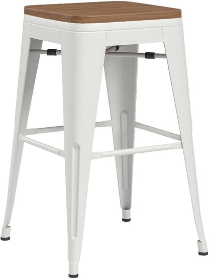 HAOBO Home Modern Industrial Metal Barstool Counter Height Stools Dining Chair - Image 5