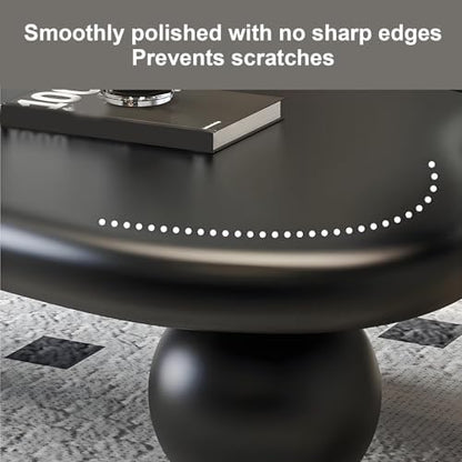 Eco-Friendly Vintage Cream Coffee Table – Sturdy Round Legs, Smooth Finish - Image 6