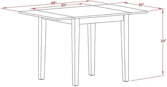 East West Furniture NDNO3-MAH-C 3 Piece Dinette Set - Image 5