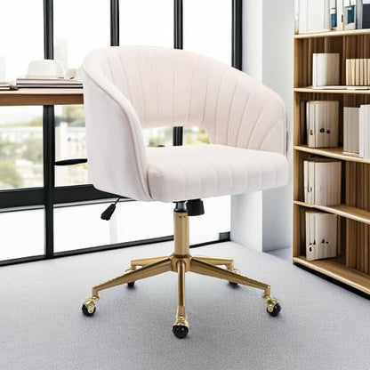 Home Office Chair Swivel Velvet Desk Chair Accent Armchair Upholstered Modern - Image 2