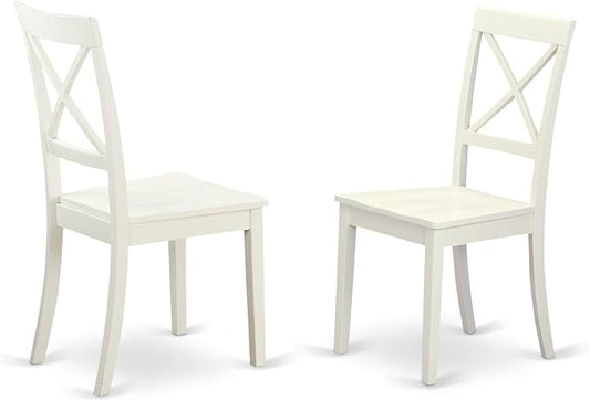 East West Furniture BOC-WHI-W Boston Dining Room Chairs by EastWestFurniture