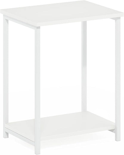 Furinno Simplistic Side Table, 2-Tier Metal Frame Modern End Table - Image 6