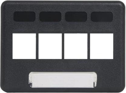 ICC 4-Port Modular Furniture Faceplate by ICC