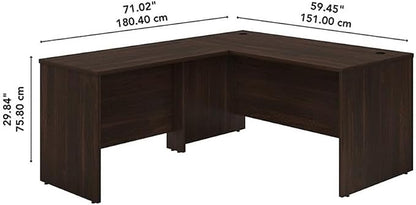 Bush Business Furniture Studio C 60W x 24D Credenza Desk in Modern Hickory - Image 3