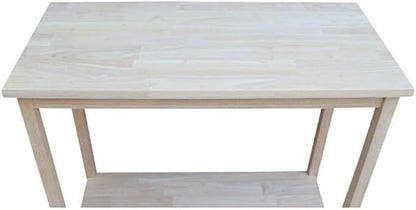 IC International Concepts, Portman Accent Table, Solid Real Wood, Sturdy - Image 8