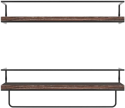 Shario Rustic Wood Floating Shelves - Image 5