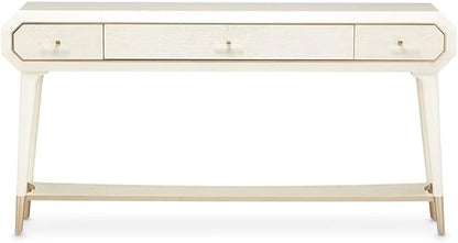 MICHAEL AMINI La Rachelle 3 Drawer Console Table in Champagne Ivory - Image 4