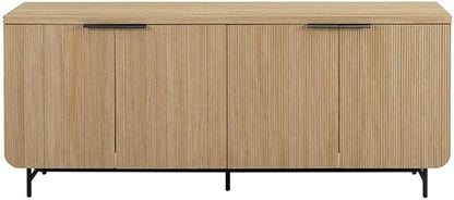 Walker Edison Reema Fluted 4-Door Kitchen Sideboard Buffet Console, 69 Inch - Image 4