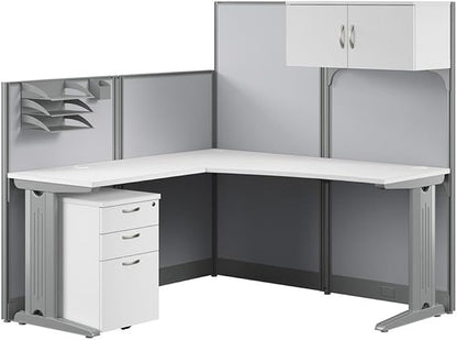 Bush Business Furniture Office in an Hour 65W L Shaped Cubicle Desk by BushBusinessFurniture