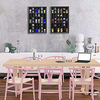 Shot Glass Display Case Wooden Cabinet Rack Holder Wall Mounted Black Shadow - Image 7