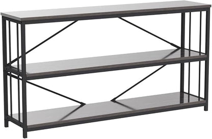 LVB Industrial Console Table, Metal and Wood Sofa Table, Rustic Entryway Table - Image 4