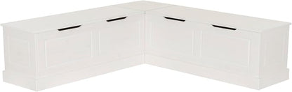 Linon Harris White Solid Pine Backless Nook by Linon