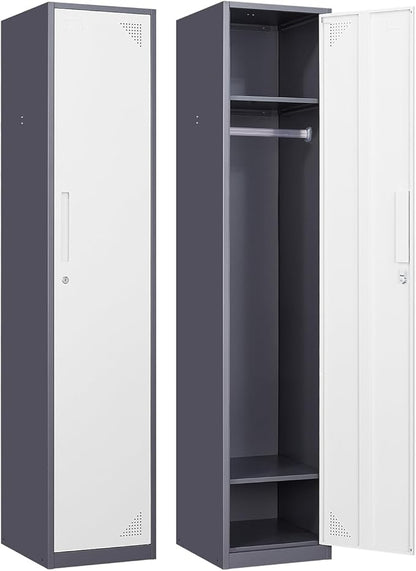 Metal Locker for Home, Dressing Room, Lockable Locker Cabinet by Anxxsu