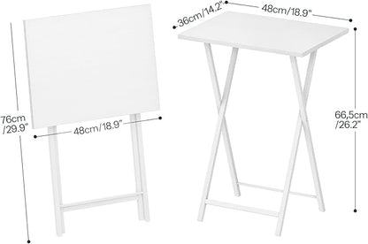 HOOBRO Folding TV Tray Tables, Industrial Snack Tables - Image 3