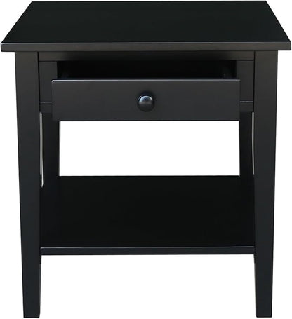 International Concepts Spencer Black Wood End Table - Image 7