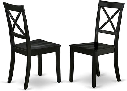 East West Furniture DLBO5-BLK-W 5 Piece Dinette Set - Image 3