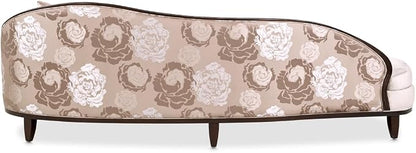 MICHAEL AMINI Camellia Field Asymmetrical Velvet Sofa in Porcini/Warm Pecan - Image 5