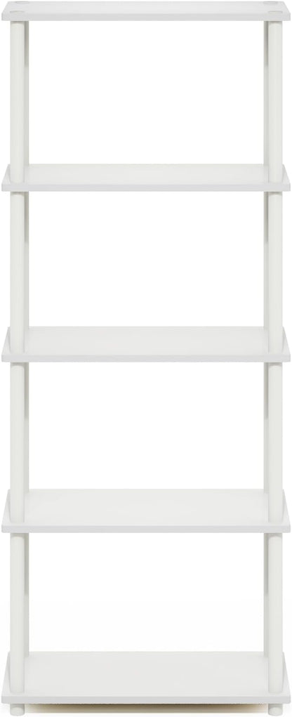 Furinno TURN-N-TUBE Storage Shelves, 5-Tier Book Shelf, Corner Shelf, Toolless - Image 6