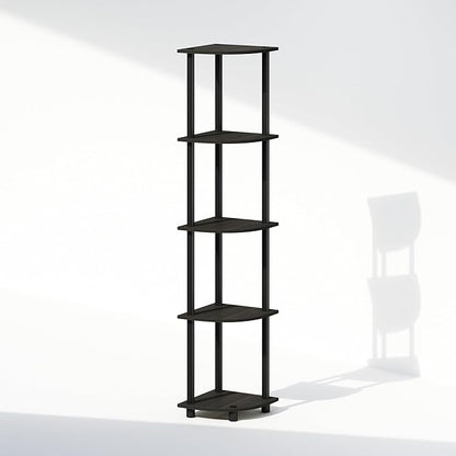 Furinno Turn-N-Tube Storage Shelves, 5-Tier Book Shelf, Corner Shelf, Toolless - Image 5