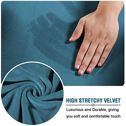 H.VERSAILTEX Real Velvet Plush 3 Piece Stretch Sofa Covers Couch Covers - Image 4