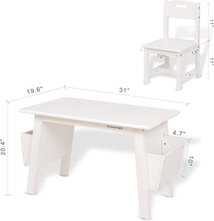 Kids Solid Wood Table and 2 Chair Set - Image 6