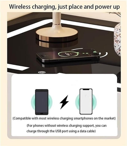 Smart Nightstand with Wireless Charging and Touch Sensing, Night Table Bedside - Image 5