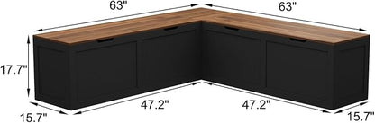 L Shape Kitchen Breakfast Nook Bench, Kitchen Corner Nook Bench Seating - Image 2