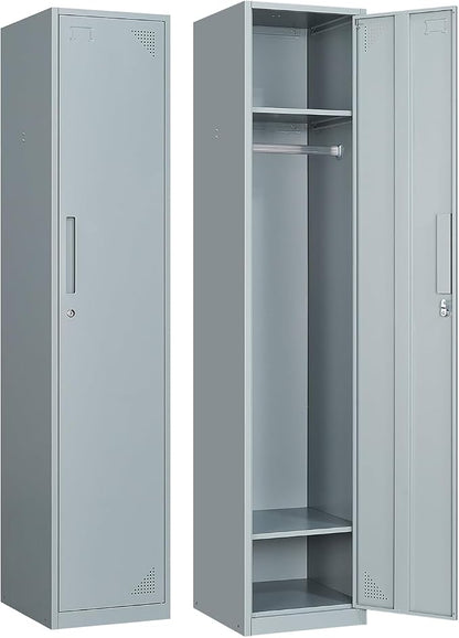 Metal Locker for Home, Dressing Room, Lockable Locker Cabinet by Anxxsu