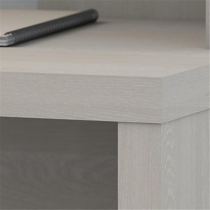 Bush Business Furniture Echo L Shaped Bow Front Office Desk in Gray Sand - Image 5