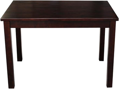 HomeStock Asian Aesthetics Table, Java Finish, Solid Hardwood, Ready to Assemble - Image 6