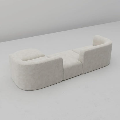 Acanva Luxury Modern Tight Curved Back Velvet Sofa, Minimalist Style Comfy Couch - Image 8