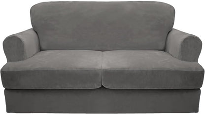 CUCRAF T Cushion Sofa Cover 3 Piece Loveseat Slipcovers, Soft Thick Velvet by CUCRAF