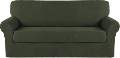 Turquoize Stretch Sofa Slipcover 2 Pieces Sofa Cover Couch Cover by Turquoize